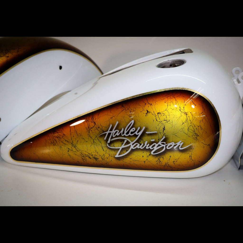 Custom Painted Harley Davidson Dyna Wide Glide tin set