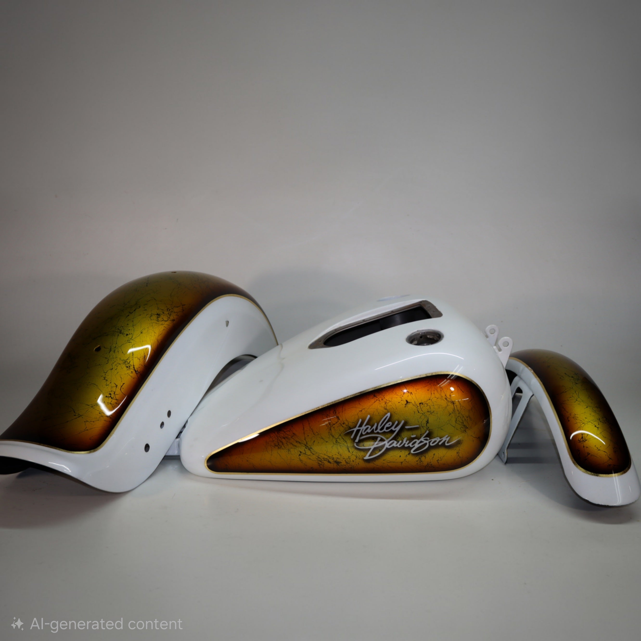 Custom Painted Harley Davidson Dyna Wide Glide tin set